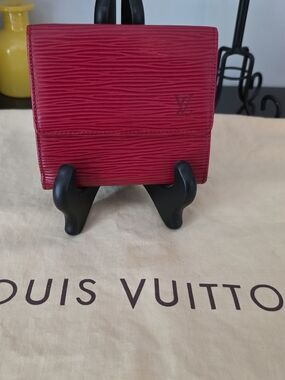 Louis Vuitton Red Epi Leather Small Wallet